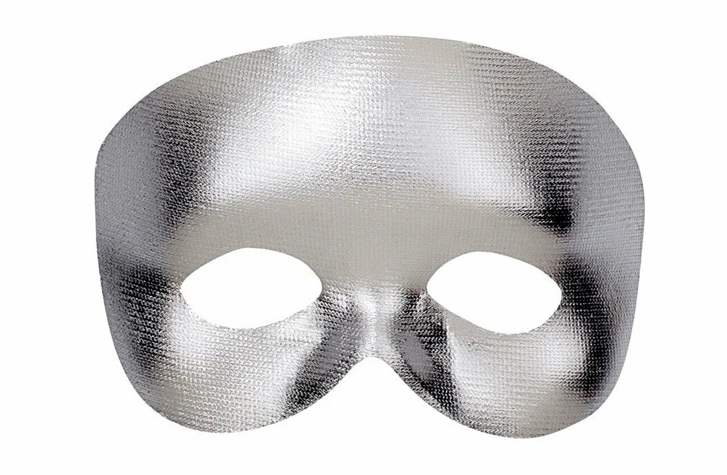 картинка Серебряная венецианская полумаска «Коктейль» от магазина Одежда+