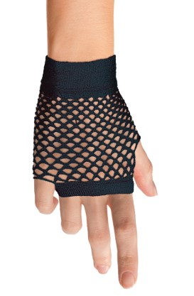 картинка Чёрные короткие перчатки в сеточку от магазина Одежда+