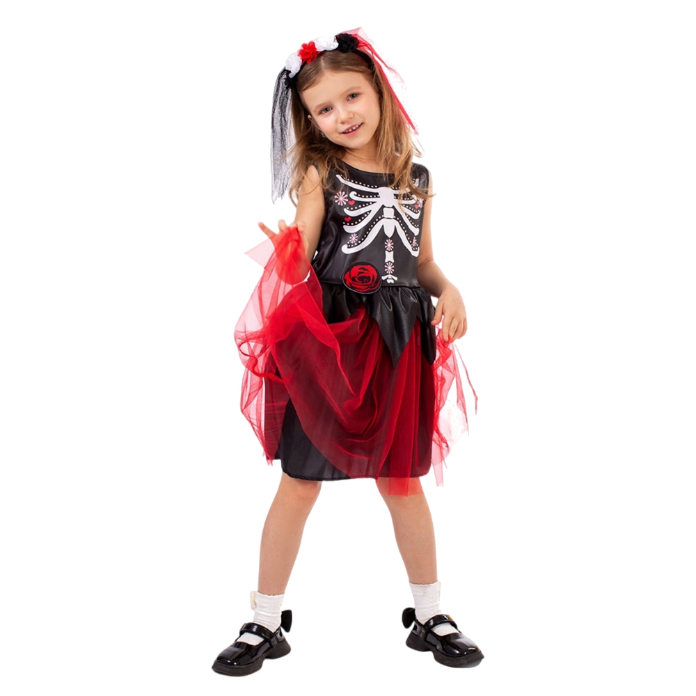 картинка Костюм скелета для девочки на День мёртвых от магазина Одежда+