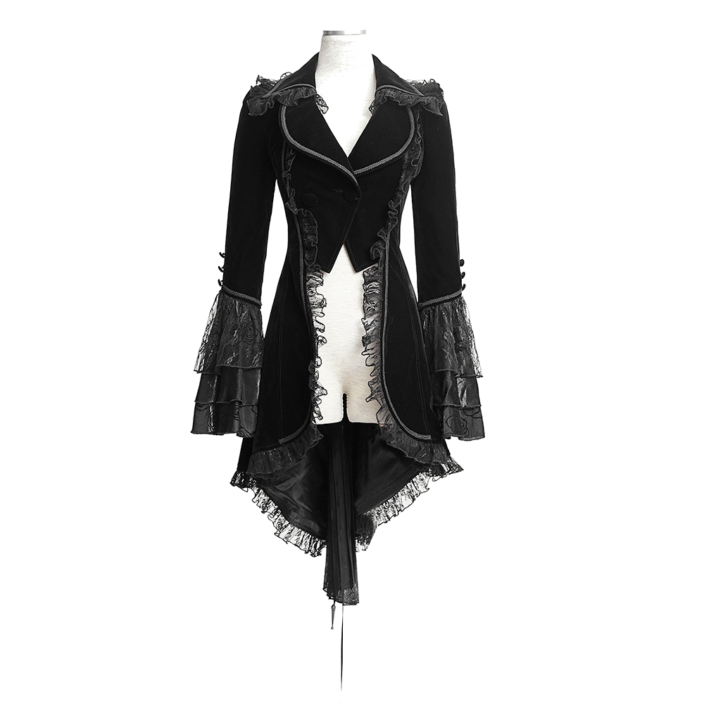 картинка Женский чёрный викторианский пиджак от магазина Одежда+