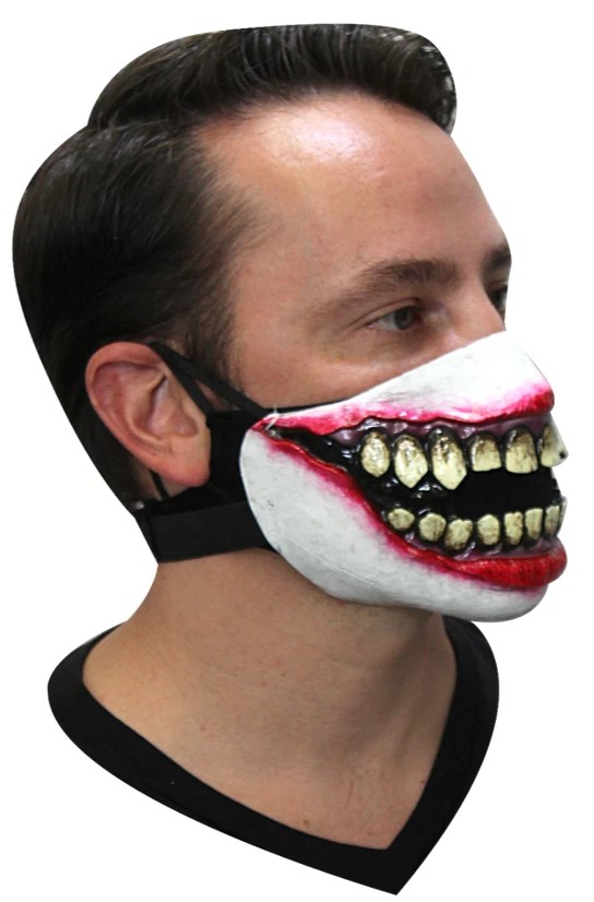 картинка Латексная маска «Жуткая улыбка» на пол-лица от магазина Одежда+