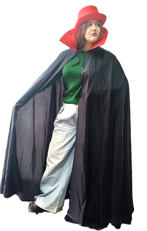 картинка Накидка Дракулы - плащ с красным воротником от магазина Одежда+
