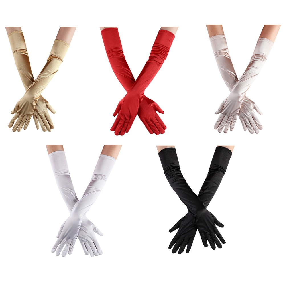 картинка Атласные перчатки выше локтя от магазина Одежда+