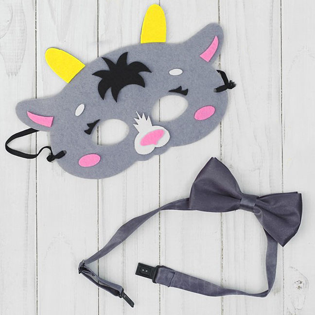картинка Маска козы детская в наборе с бабочкой от магазина Одежда+