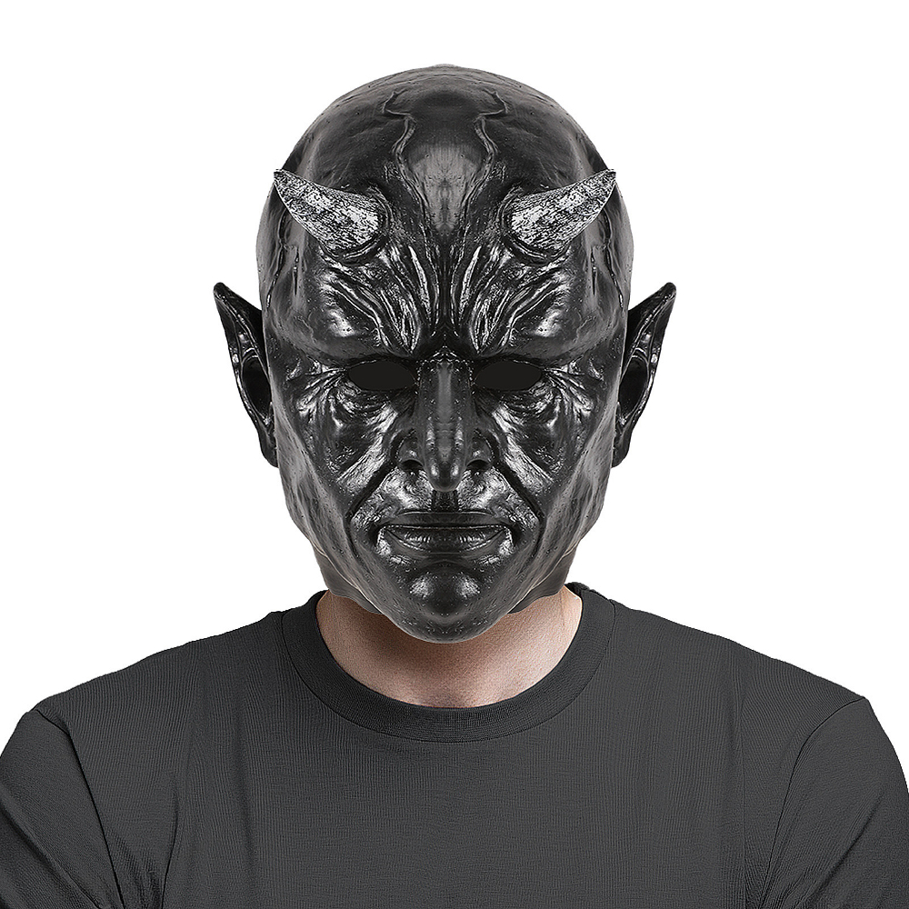 картинка Латексная маска чёрного демона от магазина Одежда+
