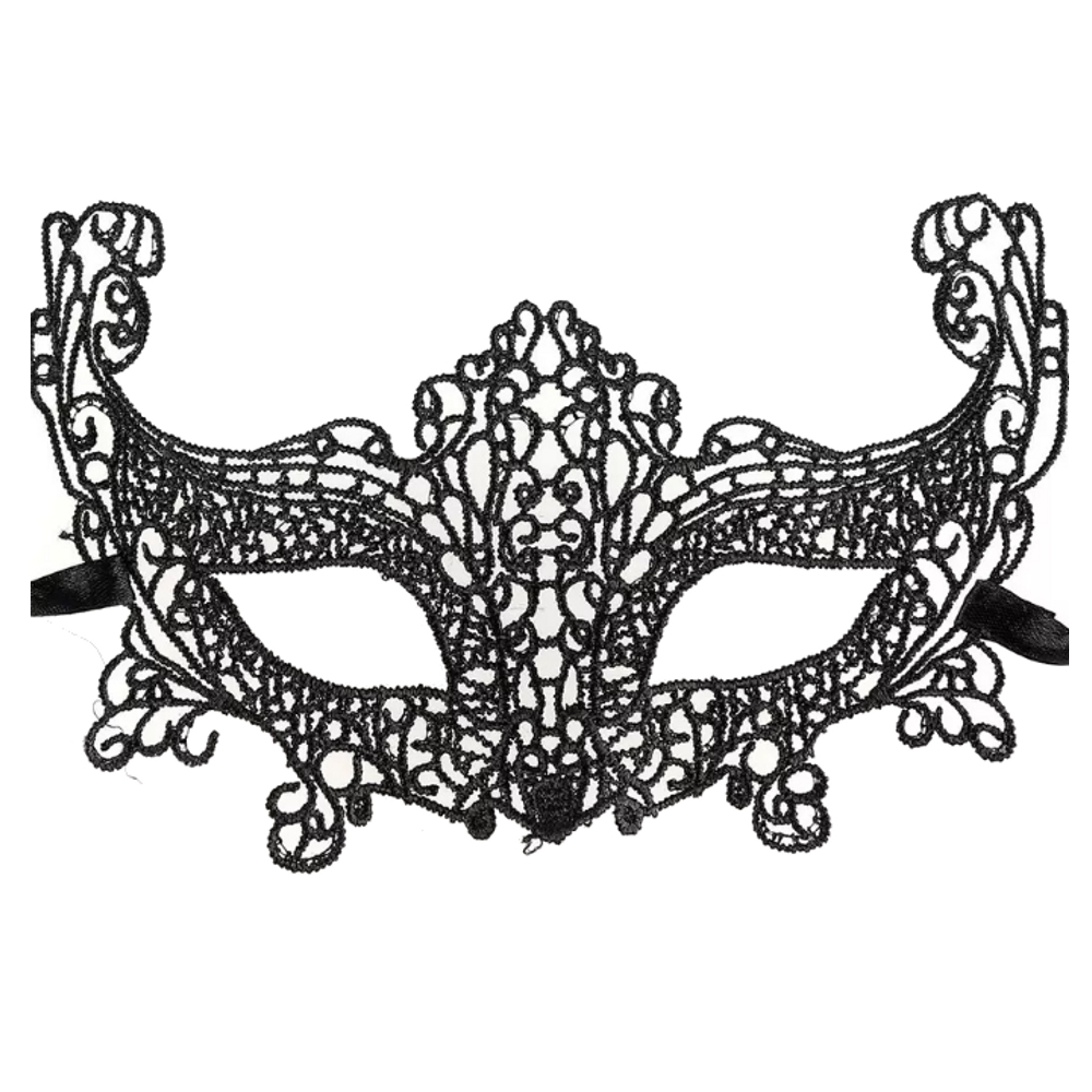 картинка Ажурная чёрная маска «Лиса» от магазина Одежда+