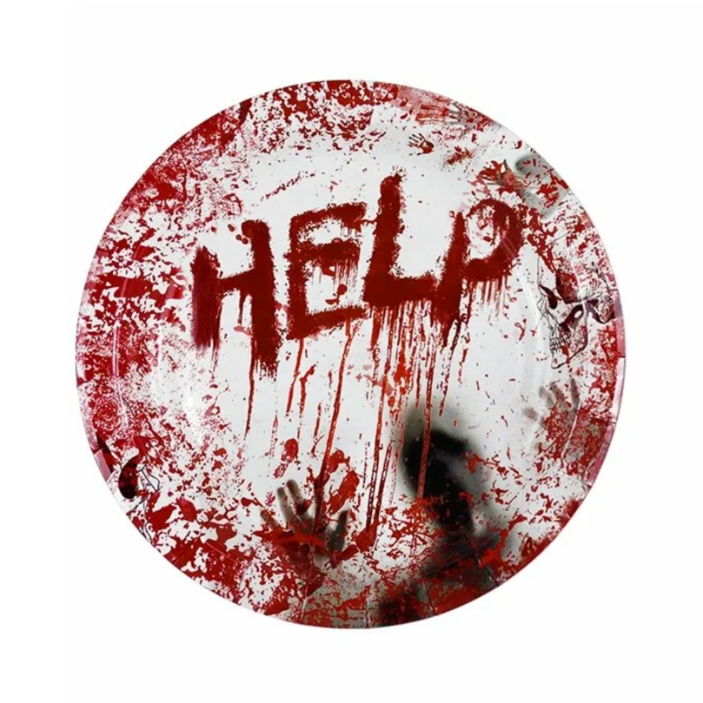 картинка Бумажные тарелки «Help» на Хэллоуин, 10 шт. от магазина Одежда+