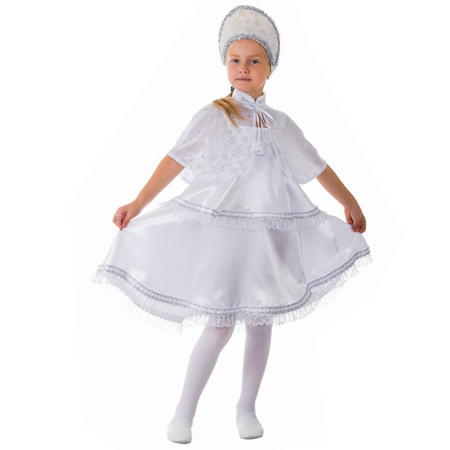 картинка Белый костюм Снегурочки для детей от магазина Одежда+