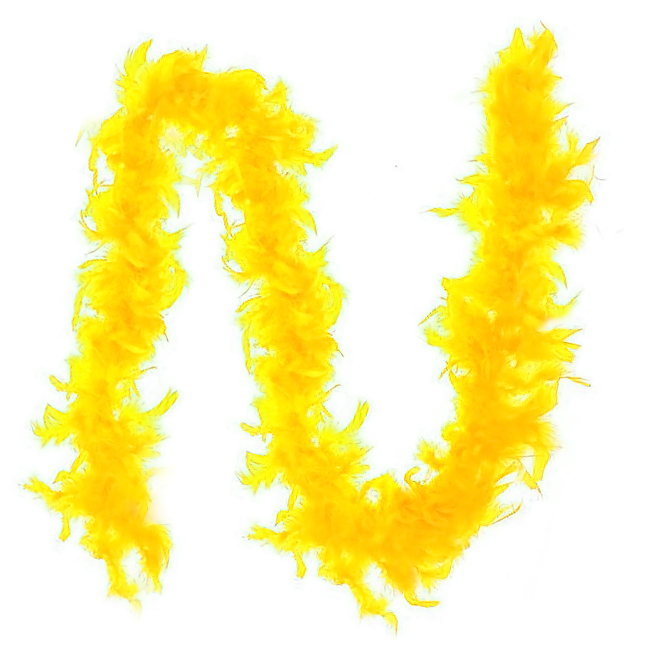 картинка Желтое карнавальное боа из перьев от магазина Одежда+