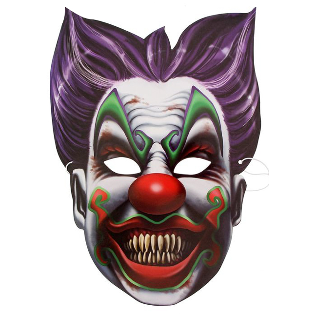 картинка Маска «Жуткий клоун» картонная от магазина Одежда+
