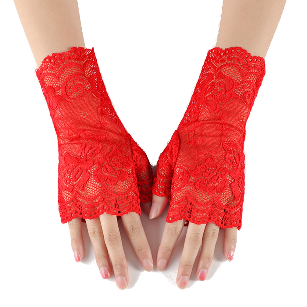 картинка Короткие ажурные митенки от магазина Одежда+