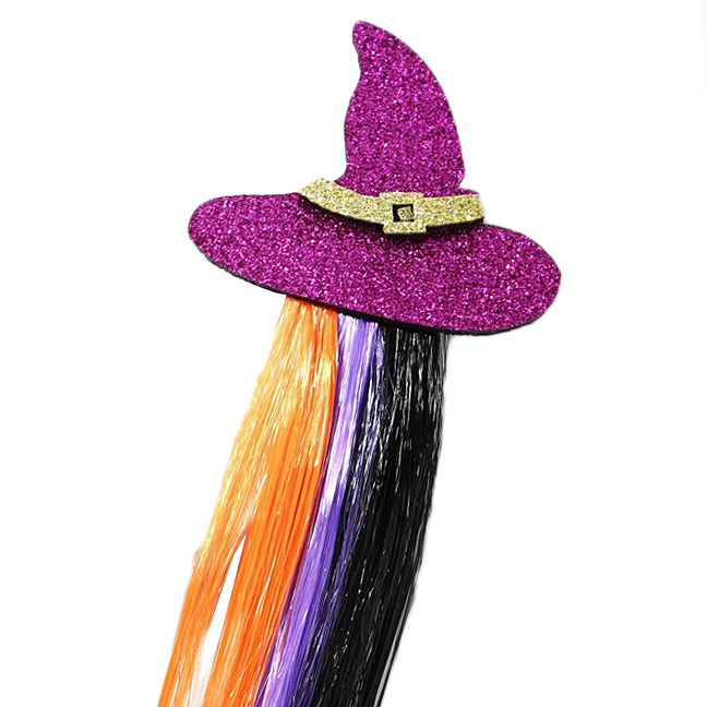 картинка Цветная прядь на заколке «Шляпка ведьмы» от магазина Одежда+