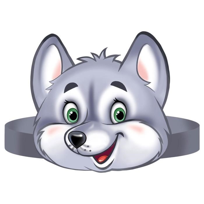 картинка Бумажная маска-ободок «Волк» от магазина Одежда+