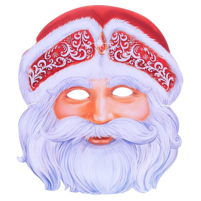 картинка Маска Деда Мороза картонная от магазина Одежда+