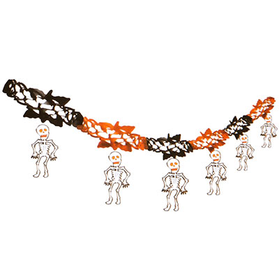 картинка Бумажная гирлянда на Хэллоуин «Скелеты» от магазина Одежда+
