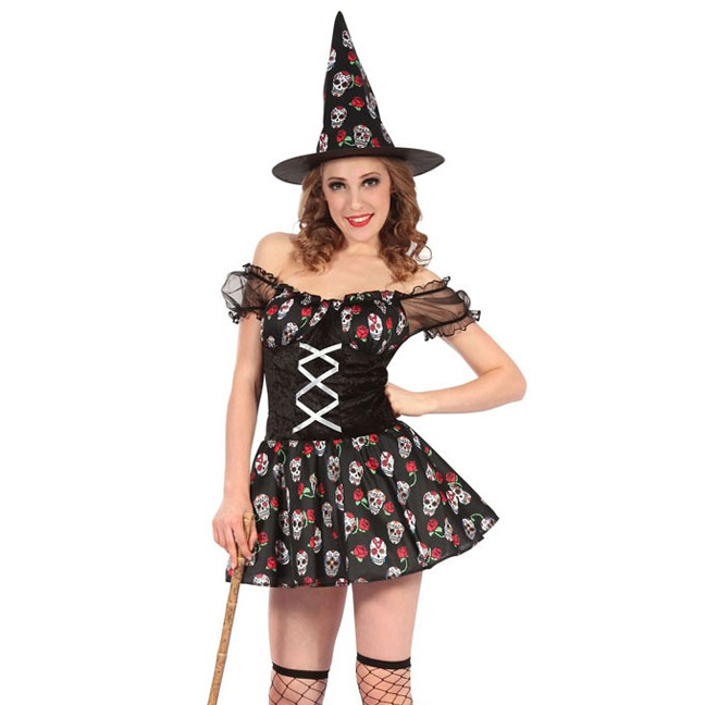 картинка Костюм Ведьмы с черепами от магазина Одежда+