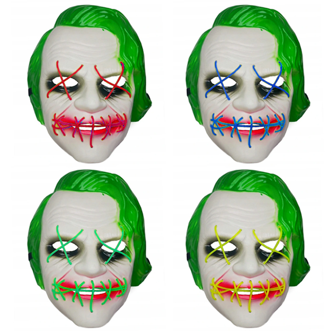 картинка Неоновая маска «Джокер» на Хэллоуин от магазина Одежда+