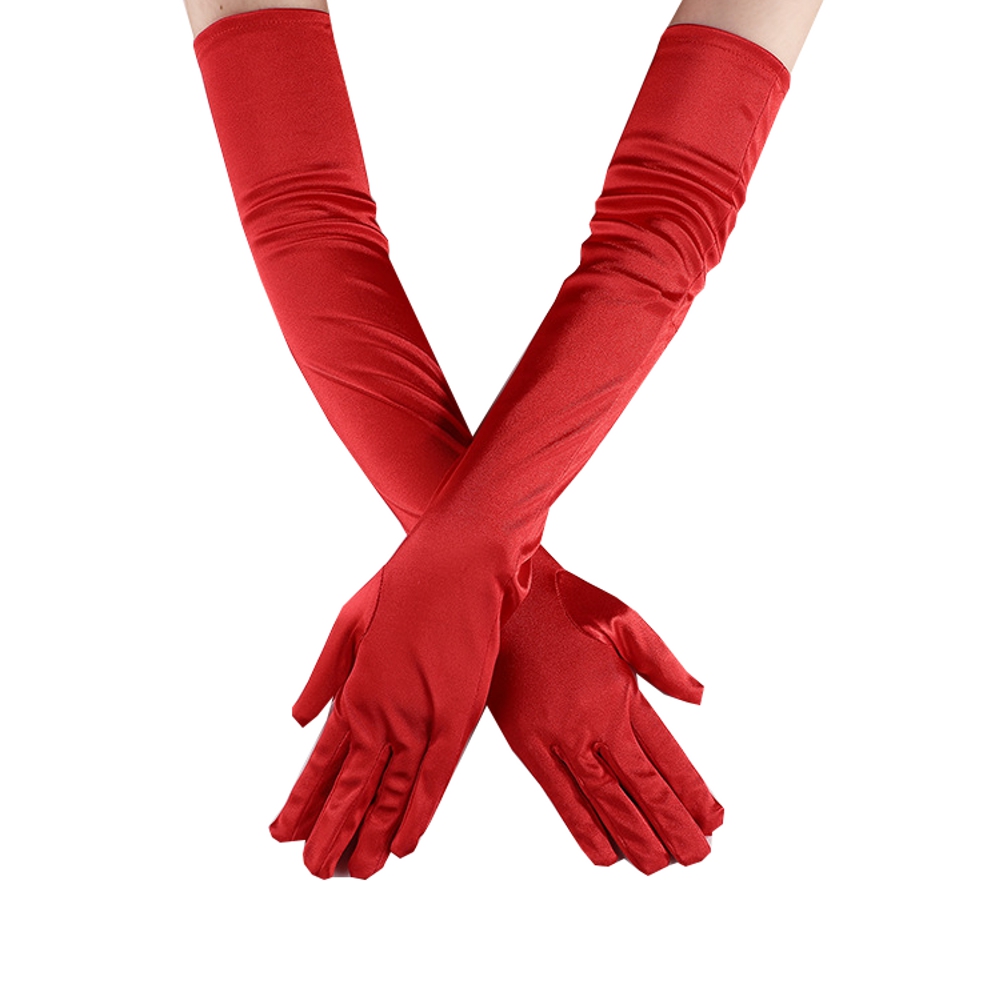 картинка Атласные перчатки выше локтя от магазина Одежда+