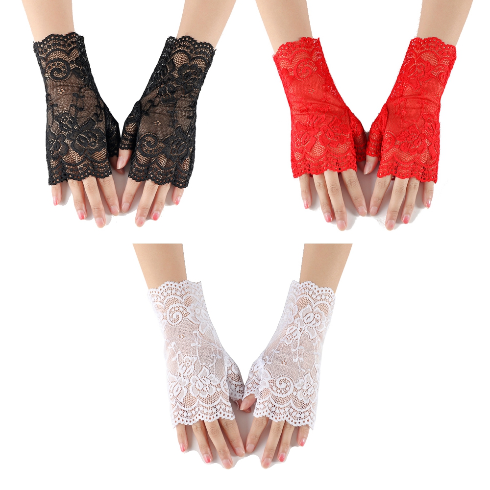 картинка Короткие ажурные митенки от магазина Одежда+