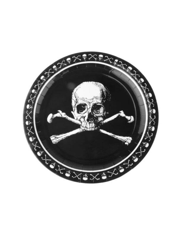 картинка Пиратские тарелки с черепами на Хэллоуин от магазина Одежда+