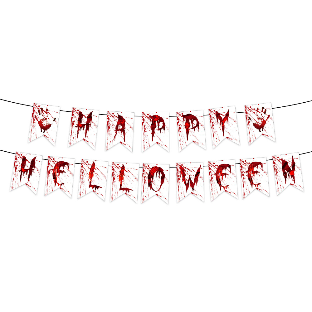 картинка Бумажная гирлянда «Happy Halloween» кровавая от магазина Одежда+
