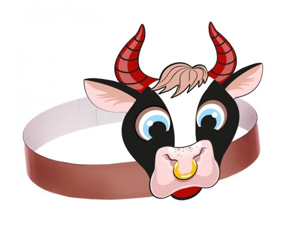 картинка Бумажная маска-ободок «Бык» от магазина Одежда+