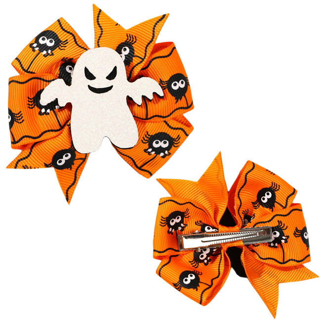 картинка Заколка на Хэллоуин «Привидение с паучками» от магазина Одежда+