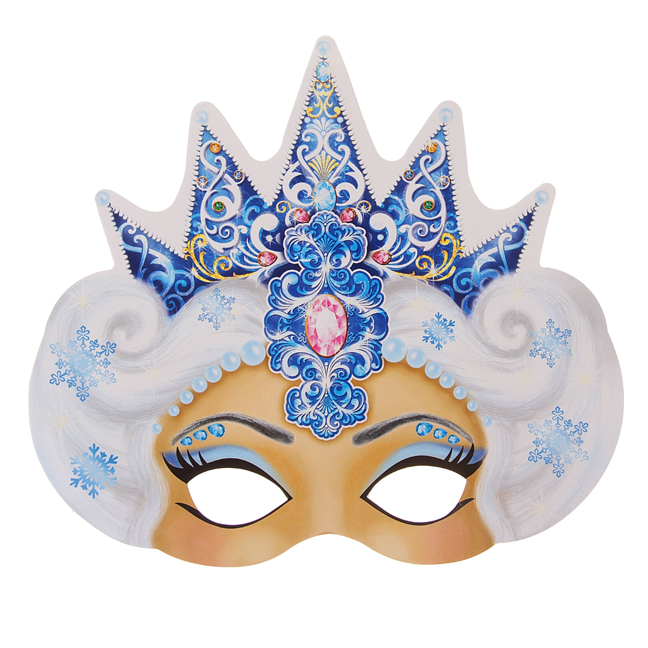 картинка Маска Снежной королевы картонная от магазина Одежда+