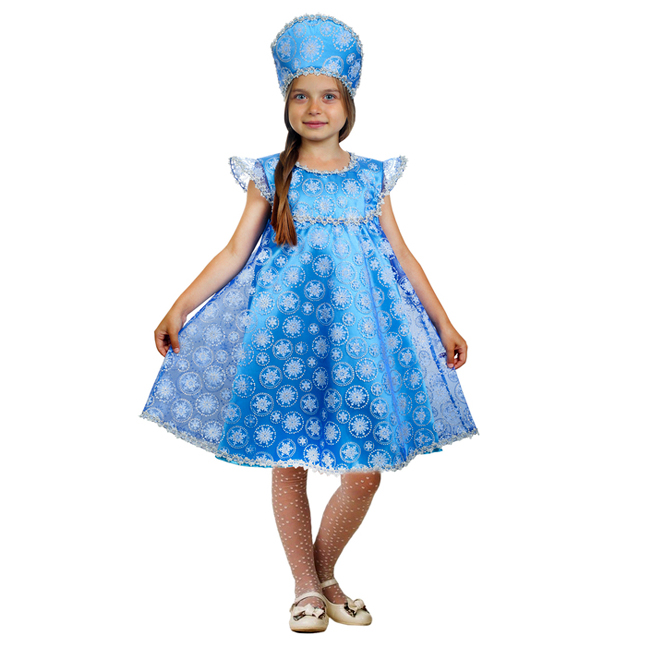 картинка Голубой костюм Снегурочки для девочки от магазина Одежда+