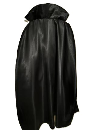 картинка Черная атласная накидка вампира с воротником от магазина Одежда+
