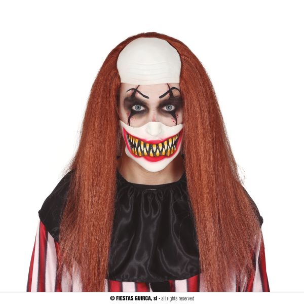 картинка Латексная маска «Челюсть клоуна» на пол-лица от магазина Одежда+