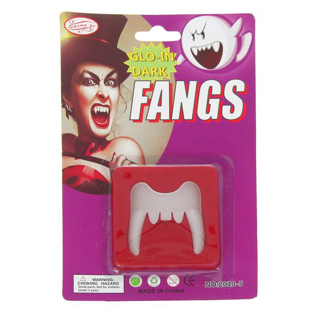 картинка Клыки вампира длинные фосфорные от магазина Одежда+