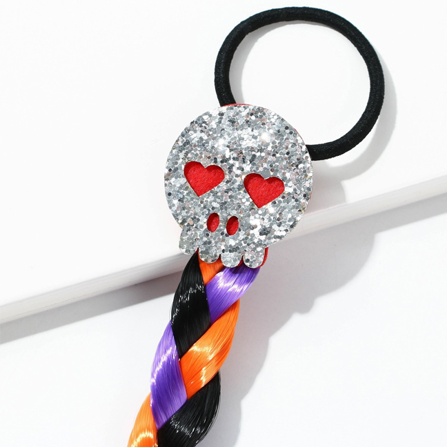 картинка Цветная коса на резинке «Череп» от магазина Одежда+