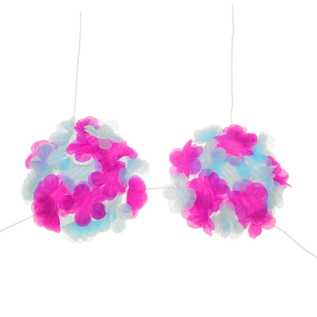 картинка Голубой гавайский лиф с цветами от магазина Одежда+