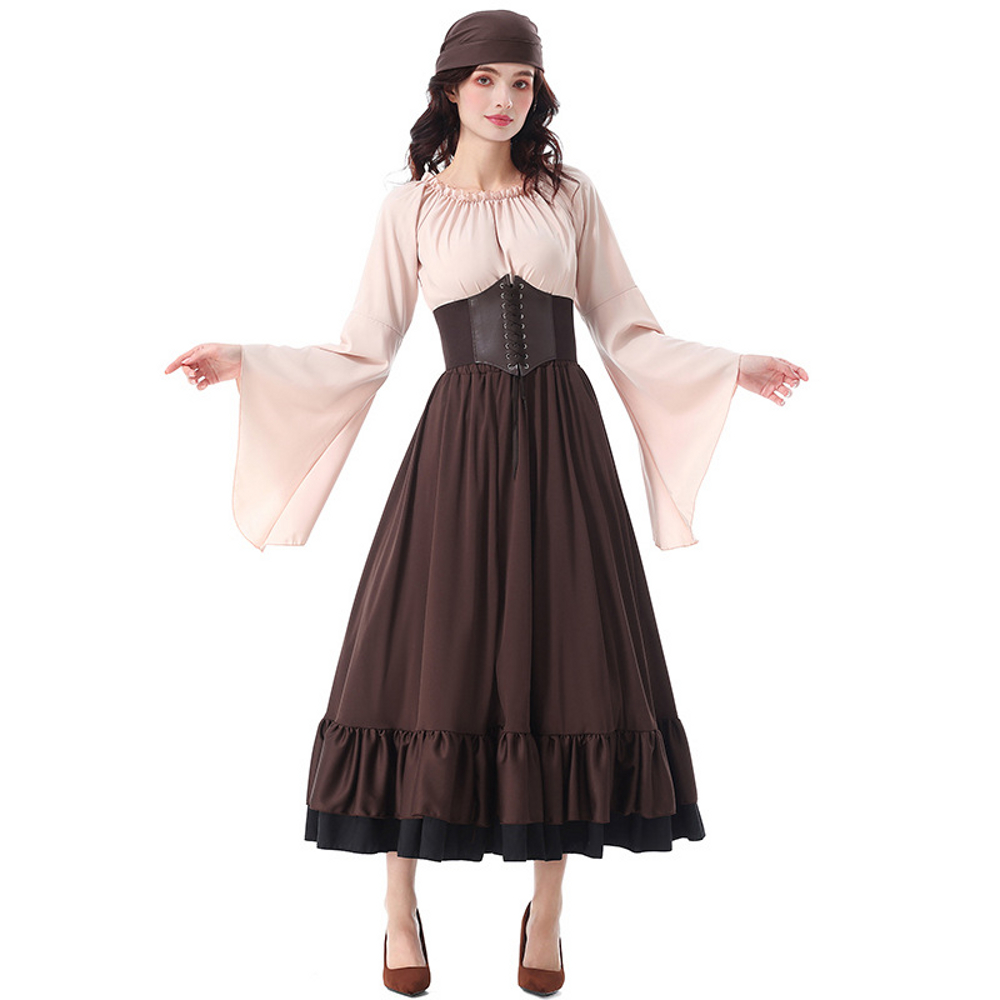 картинка Костюм пиратки «Разбойница» коричневый от магазина Одежда+