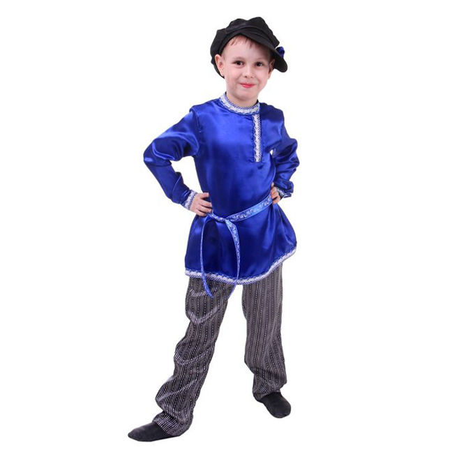 картинка Русский народный синий костюм для мальчика от магазина Одежда+