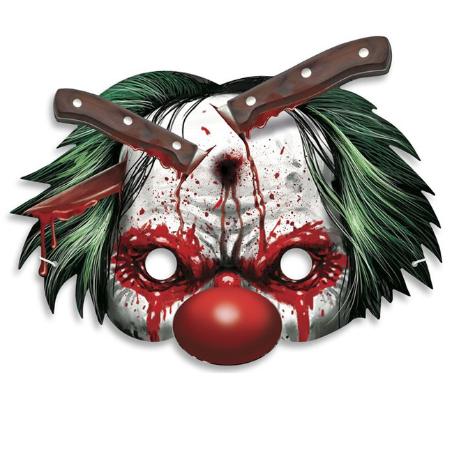 картинка Маска клоуна «Ножи в голове» картонная от магазина Одежда+