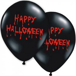 картинка Черный шарик «Happy Halloween» от магазина Одежда+