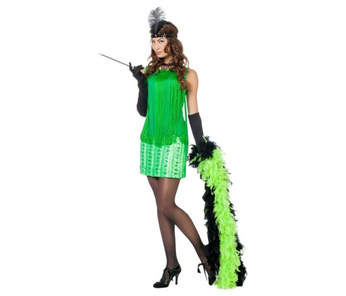 картинка Зеленый карнавальный костюм - платье «Чарльстон» от магазина Одежда+