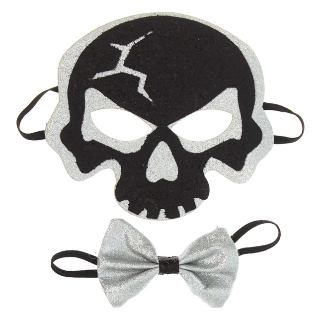 картинка Маска череп в наборе с бабочкой в ассортименте от магазина Одежда+