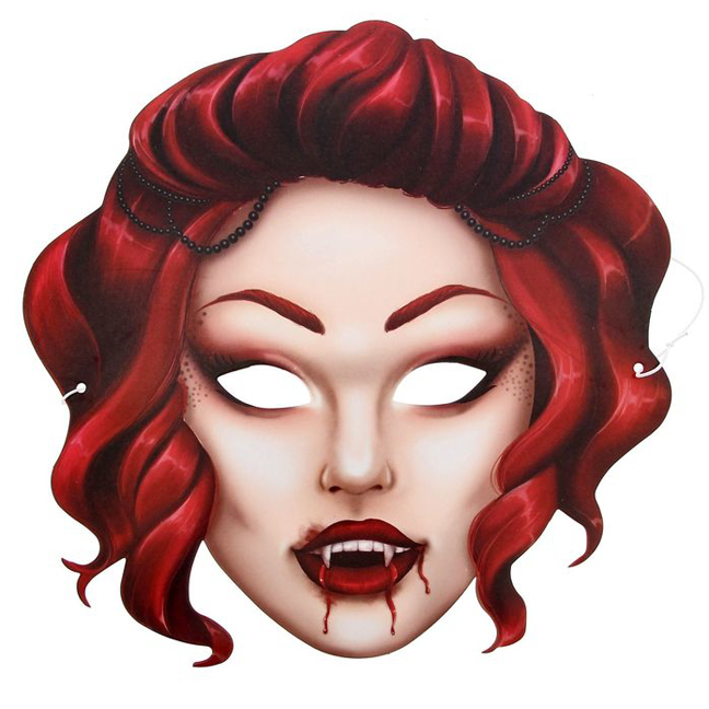 картинка Маска вампирши картонная от магазина Одежда+