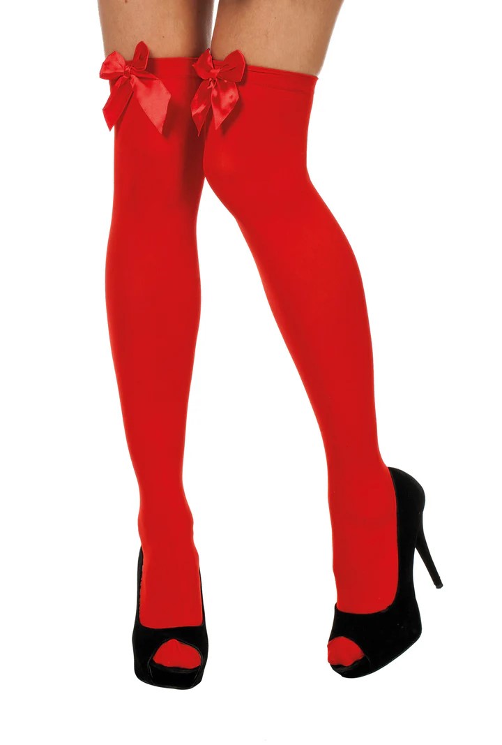 картинка Красные чулки с бантиком от магазина Одежда+