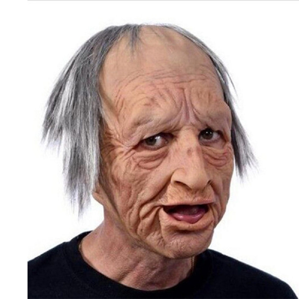 картинка Латексная маска седого старика от магазина Одежда+
