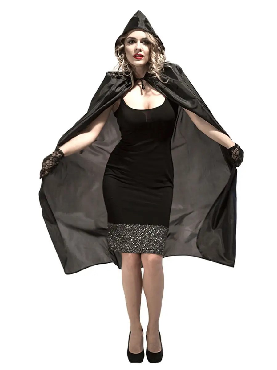 картинка Накидка черная с капюшоном от магазина Одежда+