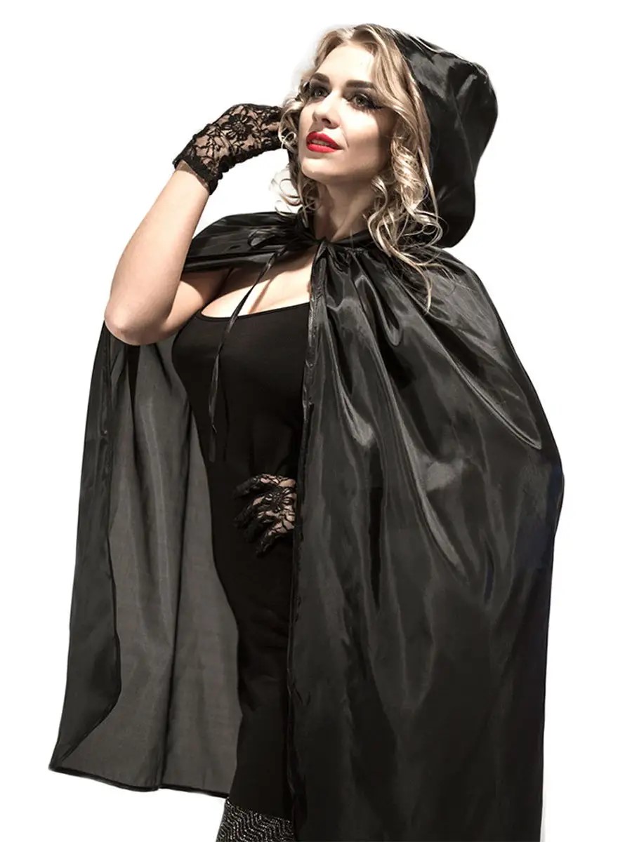 картинка Накидка черная с капюшоном от магазина Одежда+