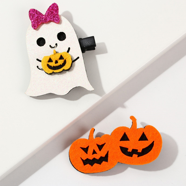 картинка Заколки на Хэллоуин «Привидение и тыквы» от магазина Одежда+