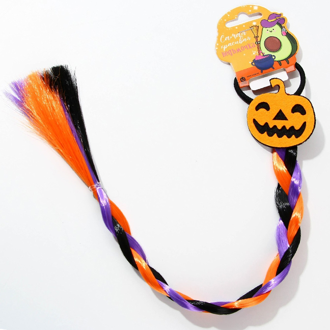 картинка Коса цветная на резинке «Тыква» от магазина Одежда+