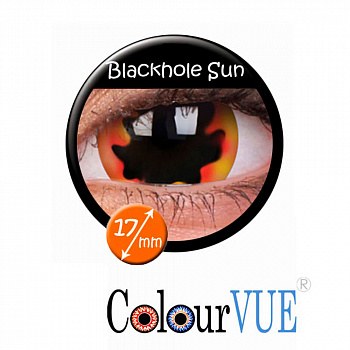 Цветные черно-оранжевые Crazy линзы «Blackhole Sun»