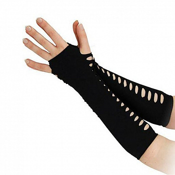 Черные перчатки для девушки