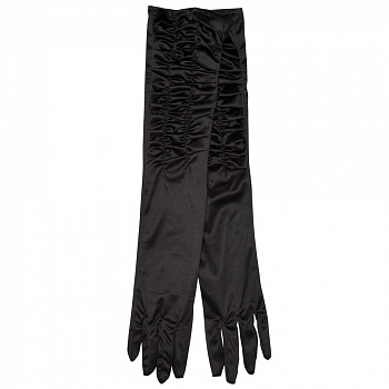 Черные шелковые перчатки